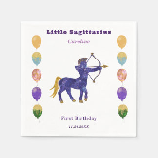 Serviette En Papier Sagittarius Zodiac 1st Birthday Balloons Artistic