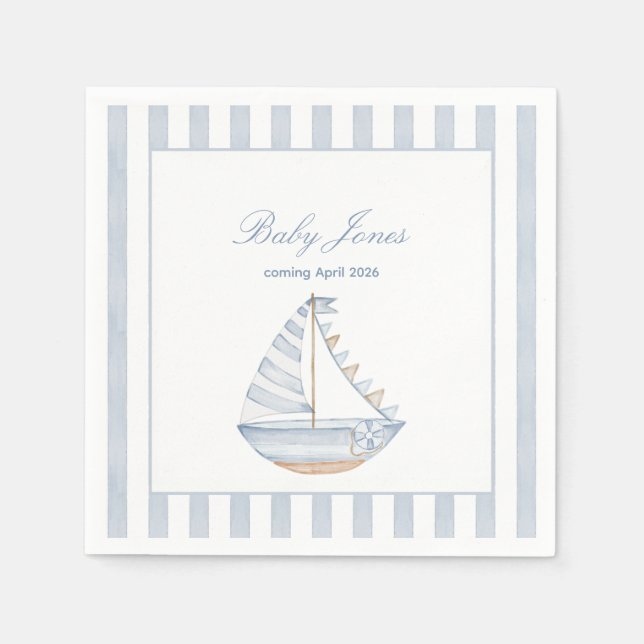 Serviette En Papier Sailboat Cocktail Napkin (Devant)