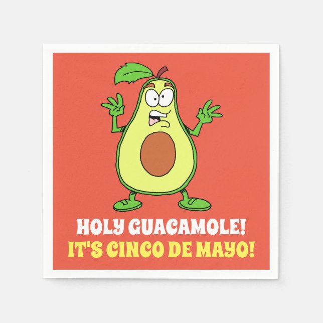 Serviette En Papier Saint Guacamole C'est Cinco De Mayo (Devant)