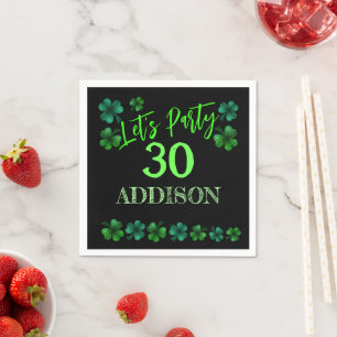 Serviette En Papier Saint Patrick Day Anniversaire Faisons shamrock