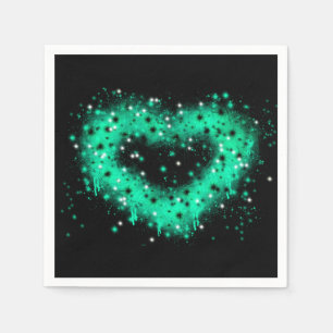 Serviette En Papier Saint Patrick pulvériser le coeur brillant de pe