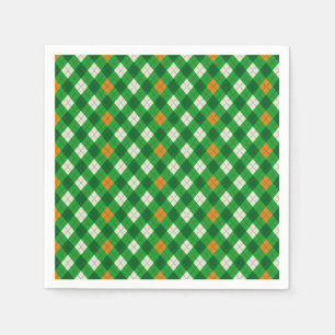 Serviette En Papier Saint Patrick's Day couleur Irlandaise argyle