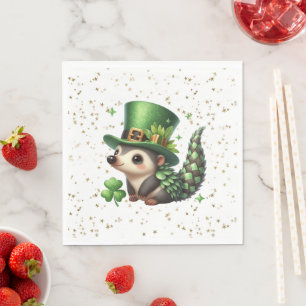 Serviette En Papier Saint Patrick's Day Lucky Hedgehog