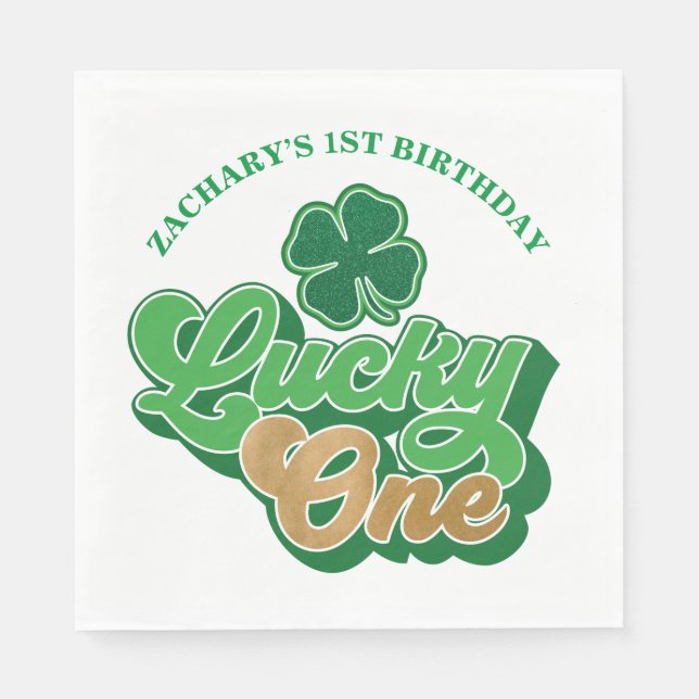 Serviette En Papier Saint Patrick's Day Lucky One Anniversday Papier s (Devant)