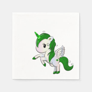 Serviette En Papier Saint Patrick's Day Unicorn Pegasus