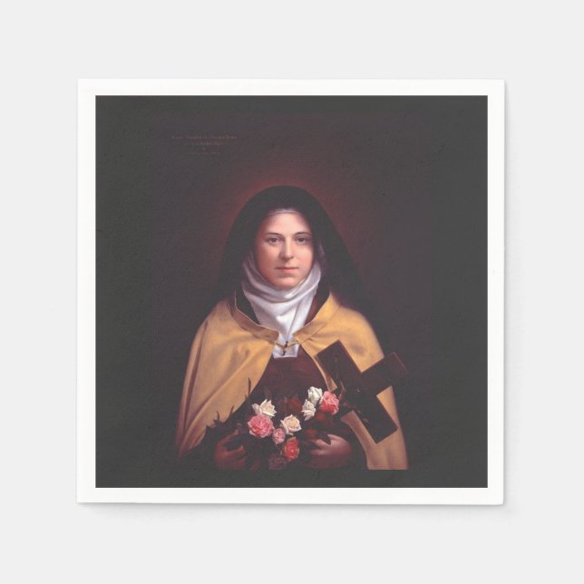 Serviette En Papier Saint-Thérèse de Lisieux (Devant)
