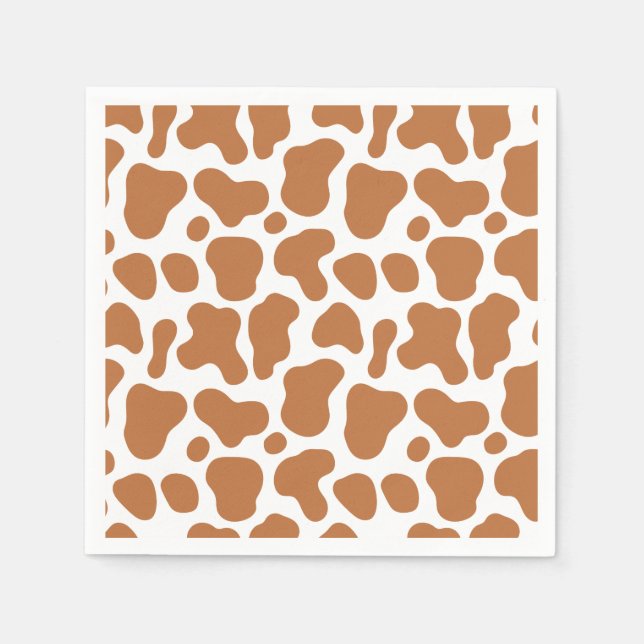 Serviette En Papier Saint Vache Brown Imprimer 1er bébé Anniversaire (Devant)