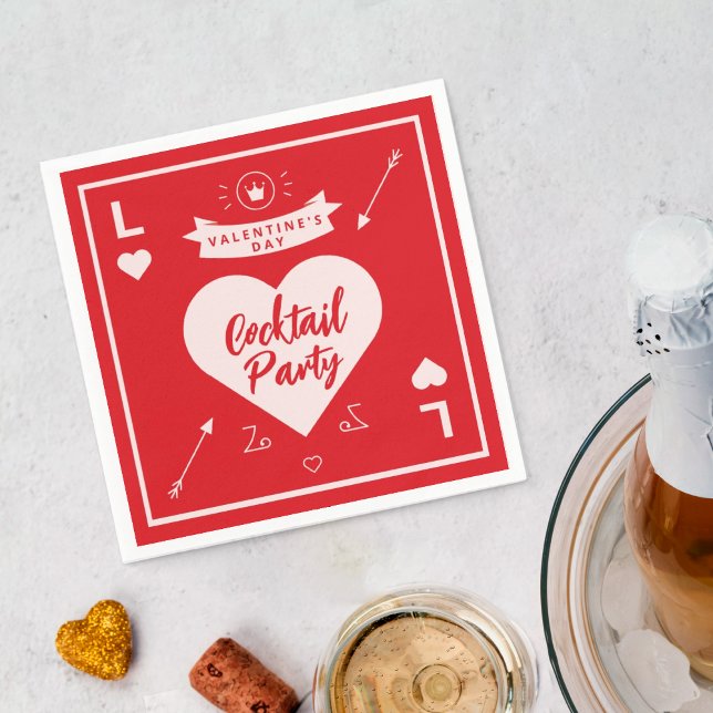 Serviette En Papier Saint Valentin Coeur et amour Rouge (Créateur téléchargé)