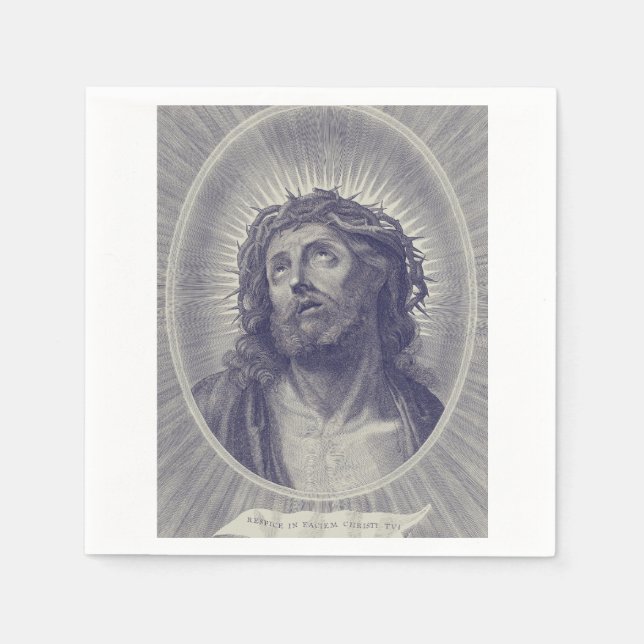 Serviette En Papier Sainte Face de Jésus (Devant)