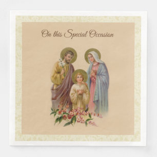 Serviette En Papier Sainte Famille Jésus Marie Saint-Joseph
