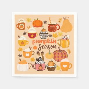 Serviette En Papier Saison de la citrouille épicée