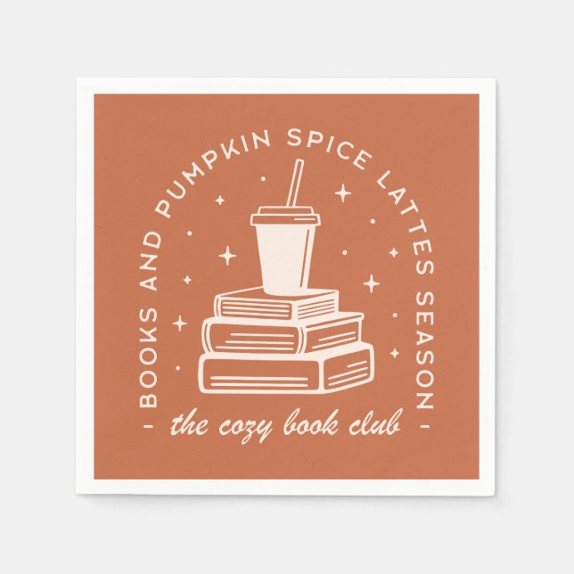 Serviette En Papier Saison d'épices des livres et des Citrouilles (Devant)