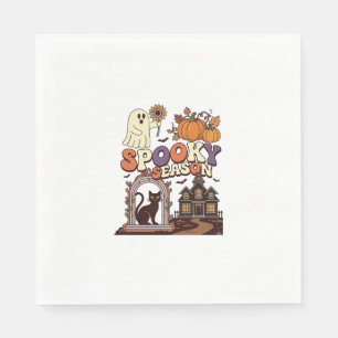 Serviette En Papier Saison effrayante Halloween Fantôme Citrouille Cha