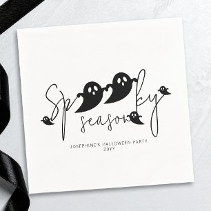 Serviette En Papier Saison éffrayante Simple Black Ghosts Moderne Hall