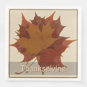 Serviette En Papier Saison Feuilles d'automne Thanksgiving