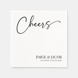 Serviette En Papier Salaire classique moderne minimaliste Mariage mini