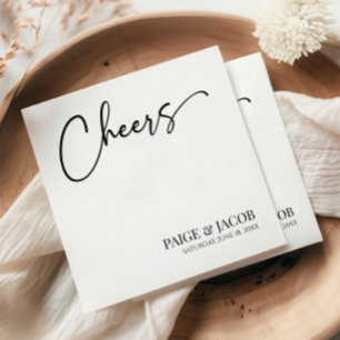 Serviette En Papier Salaire classique moderne minimaliste Mariage mini