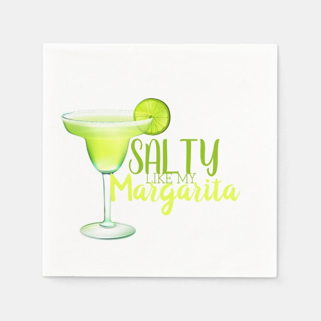 Serviette En Papier Salé Comme ma Margarita (Devant)
