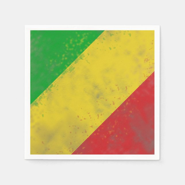 Serviette En Papier Sale Rasta Stripes (Devant)