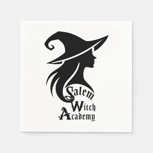Serviette En Papier Salem Witch Academy Wiccan sorcières fête d'Hallow (Devant)