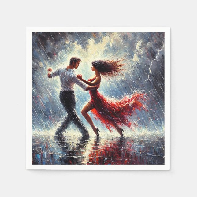Serviette En Papier Salsa dance (Devant)