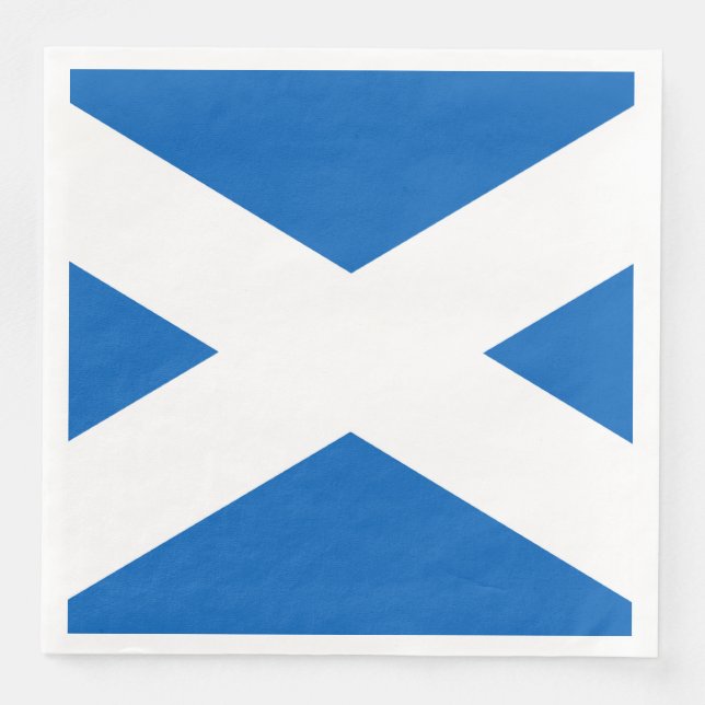 Serviette En Papier Saltire ~ Drapeau de l'Ecosse (Devant)