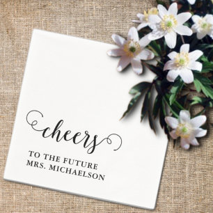 Serviette En Papier Salue Mariée À Être Mariage