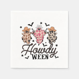 Serviette En Papier Salut Fantôme Rodeo Halloween Occidental Salut Cow