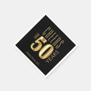 Serviette En Papier Salutations à 50 ans