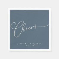 Salutations Minimal Bleu foncé Script personnalisé