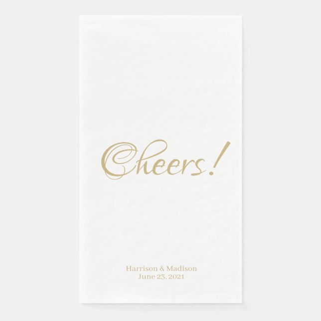 Serviette En Papier Salutations, personnaliser texte de mariage papier (Devant)