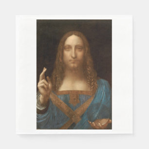 Serviette En Papier Salvator Mundi (Sauveur du Monde) (de Vinci)