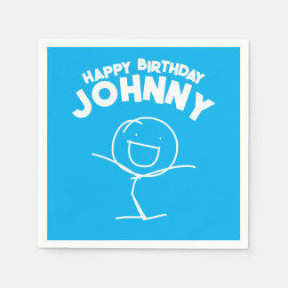 Serviette En Papier Sam Stickman Papier d'anniversaire