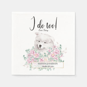 Serviette En Papier Samoyé Chien Mariage Cocktail  Napkins