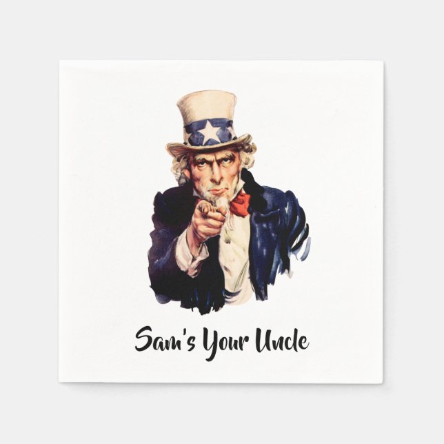 Serviette En Papier Sam's Your Oncle (Devant)