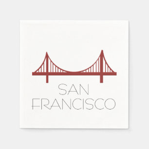 Serviette En Papier San Francisco Bridge Moderne