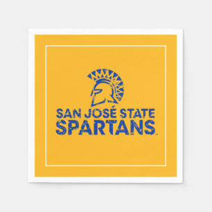 Serviette En Papier San Jose State Spartans Logo Wordmark désorganisé