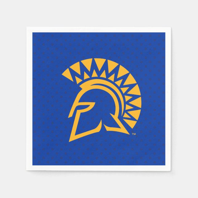 Serviette En Papier San Jose State Spartans Polka Dot Motif (Devant)