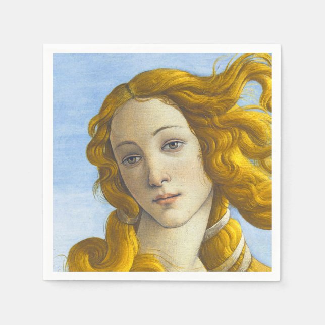Serviette En Papier Sandro Botticelli - Détail de la naissance de Vénu (Devant)