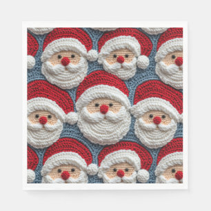 Serviette En Papier Santa Claus crochet motif
