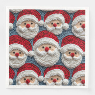 Serviette En Papier Santa Claus crochet motif