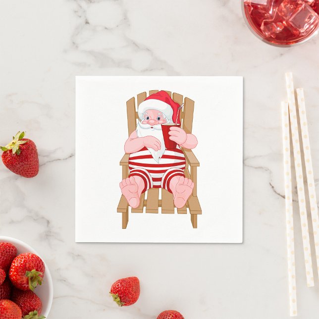 Serviette En Papier Santa Claus Relaxing Paper Napkins (Créateur téléchargé)