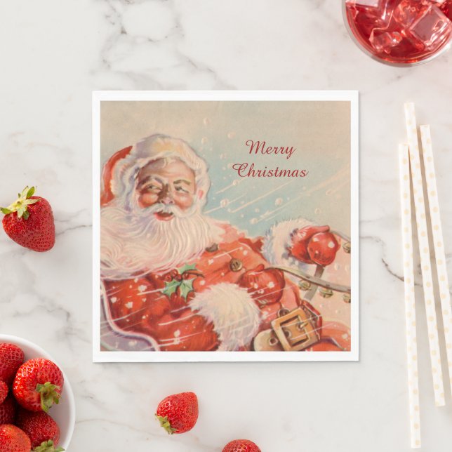 Serviette En Papier Santas (En situation)