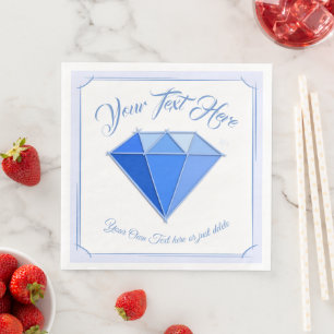 Serviette En Papier Sapphire Gemstone. Bijouterie. 45 Anniversaire du 