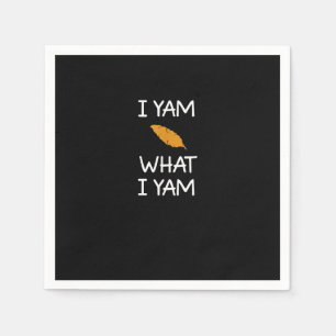 Serviette En Papier Sarcastique, Pun I Yam What I Yam, Drôle, Blague,