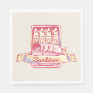 Serviette En Papier Sardines dans une boîte