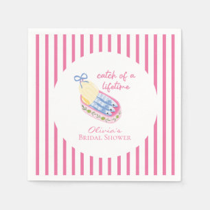 Serviette En Papier Sardines fête de mariage rose prise d'une vie