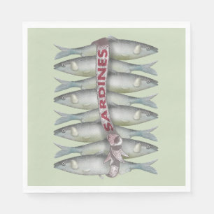 Serviette En Papier Sardines fraîches