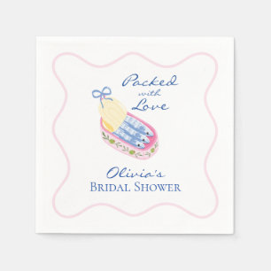 Serviette En Papier Sardines Mariage Rempli d'Amour Enterrement de Vie