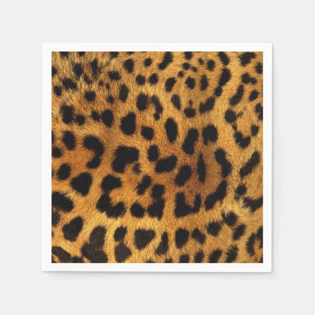Serviette En Papier sauvage Safari animal guépard empreinte de léopard (Devant)